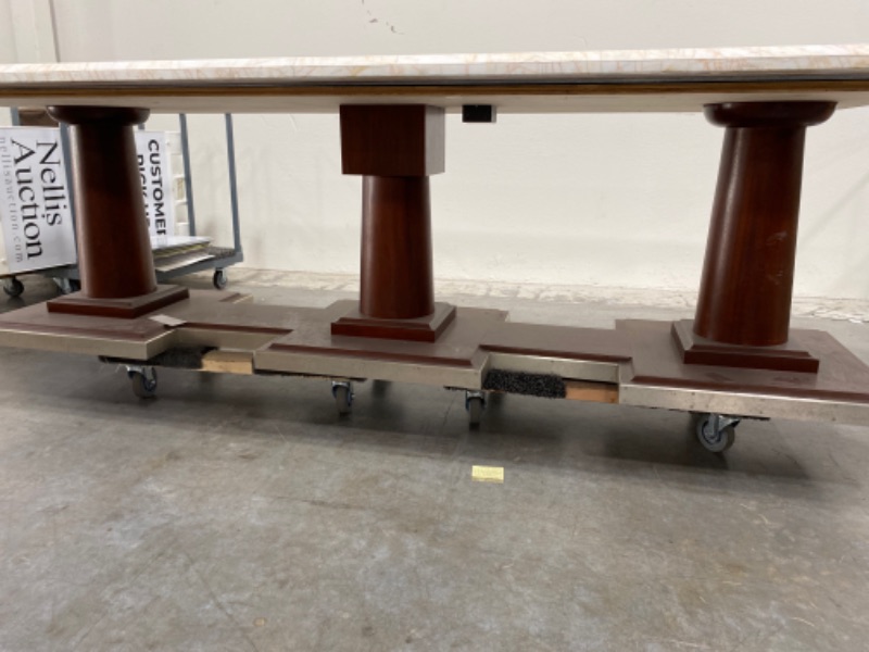 Photo 4 of Conference Table Marble  121 inch L x 48 inch W x 31 inch H **CUSTOMER MUST BRING MAN POWER AND PROPER TRANSPORTATION FOR THIS TABLE**** HEAVY/LONG**