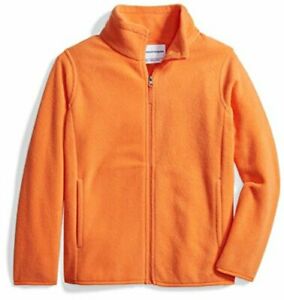 Photo 1 of AMAZON ESSENTIALS Little Boys' Full-Zip Polar Fleece, Orange Pop, Size X-Small