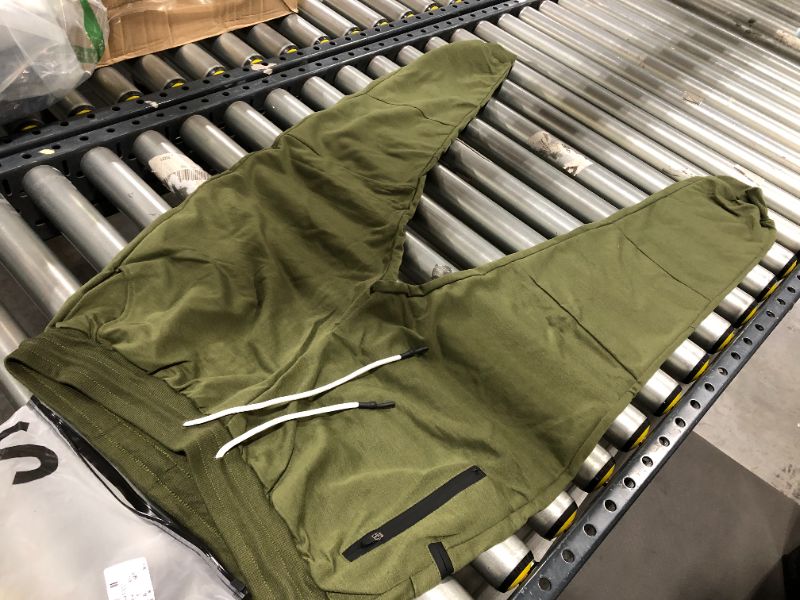 Photo 1 of OLIVE GREEN ZIPPER POCKET JOGGERS, SIZE L
