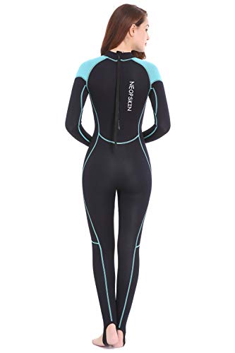 Photo 1 of NeopSkin Diving Skin Men Youth 2mm Neoprene Wetsuit One Piece Full Body Dive Suit Thin Wet Suits for Scuba Diving Snorkeling Surfing Swimming (Women’s Black/Aquamarine, MEDIUM)
