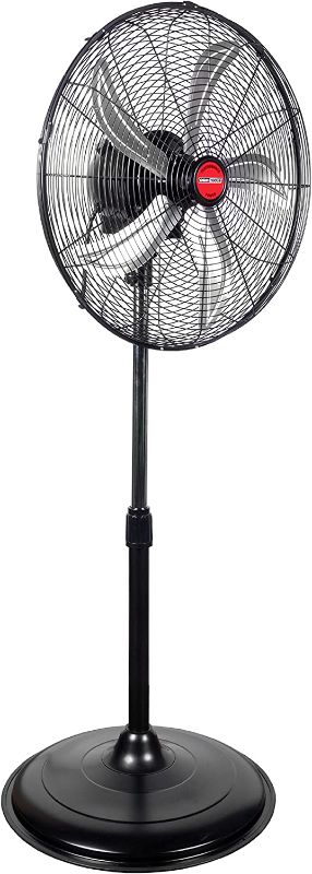 Photo 1 of OEMTOOLS OEM24871 20 Inch High-Velocity Indoor Oscillating Pedestal, New Model, Airflow Control, Commercial Fan for Shop, Garage, or Warehouse, Black

