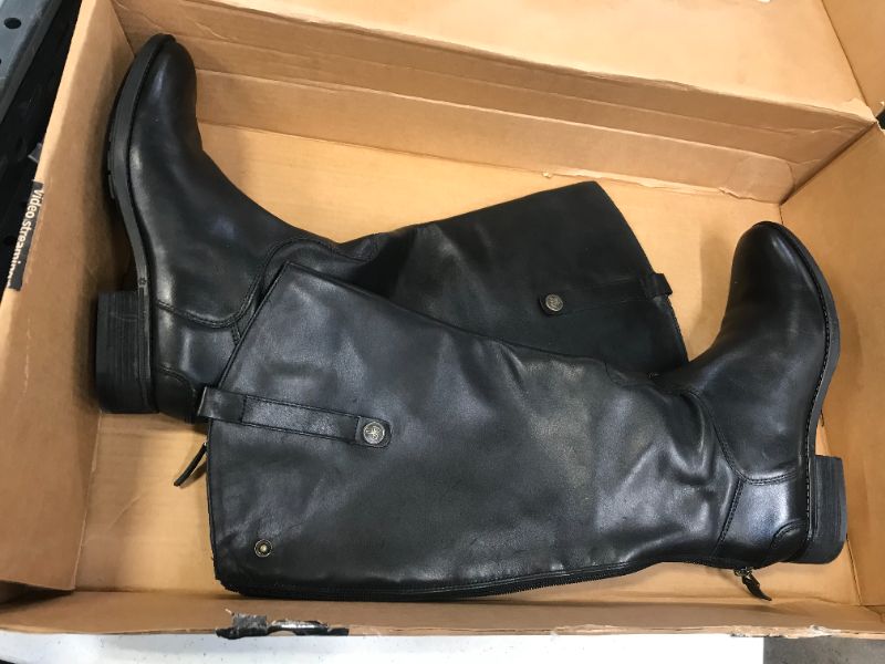 Photo 3 of SAM EDELMAN LEATHER ZIP UP RIDING BOOTS, BLACK, SIZE 10