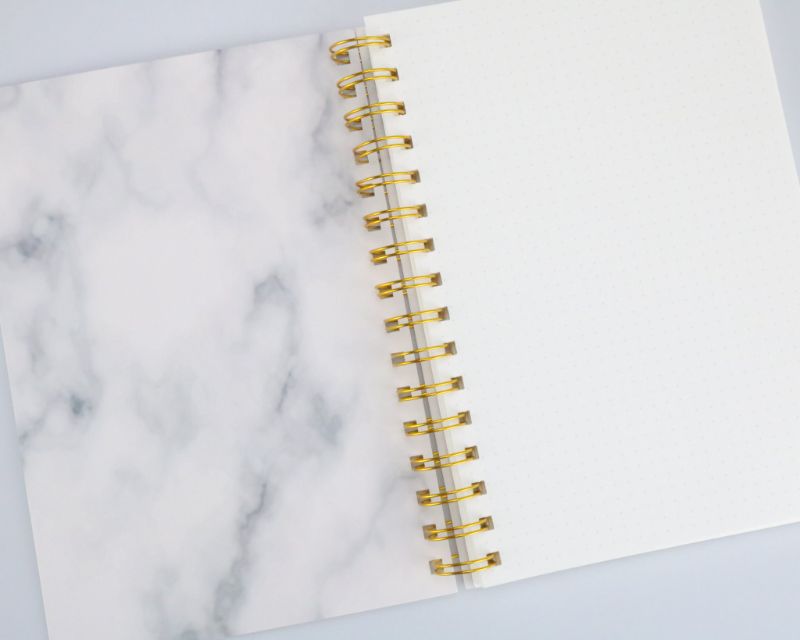 Photo 1 of 2 PACK WHITE GOLD MARBLE NOTEBOOK