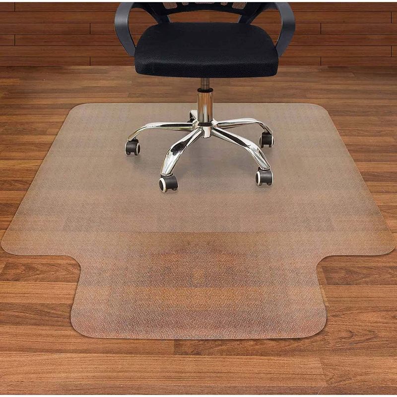 Photo 1 of AiBOB Office Chair Mat for Hardwood Floors, 45 X 53 in, Heavy Duty Floor Mats for Computer Desk, Easy Glide for Chairs, Flat Without Curling
