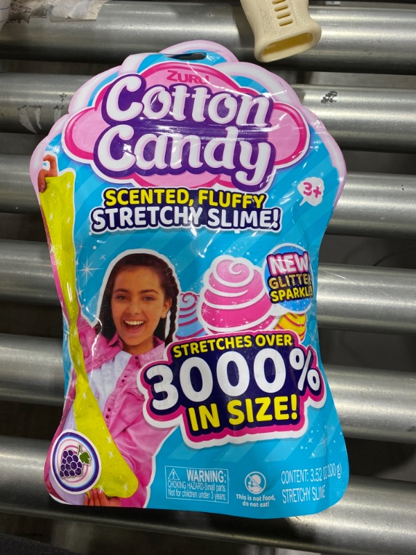 Photo 2 of Oosh Slime Scented Fluffy, Soft and Stretchy Slime, Non-Stick Cotton Candy Slime for Kids - Purple Grape
