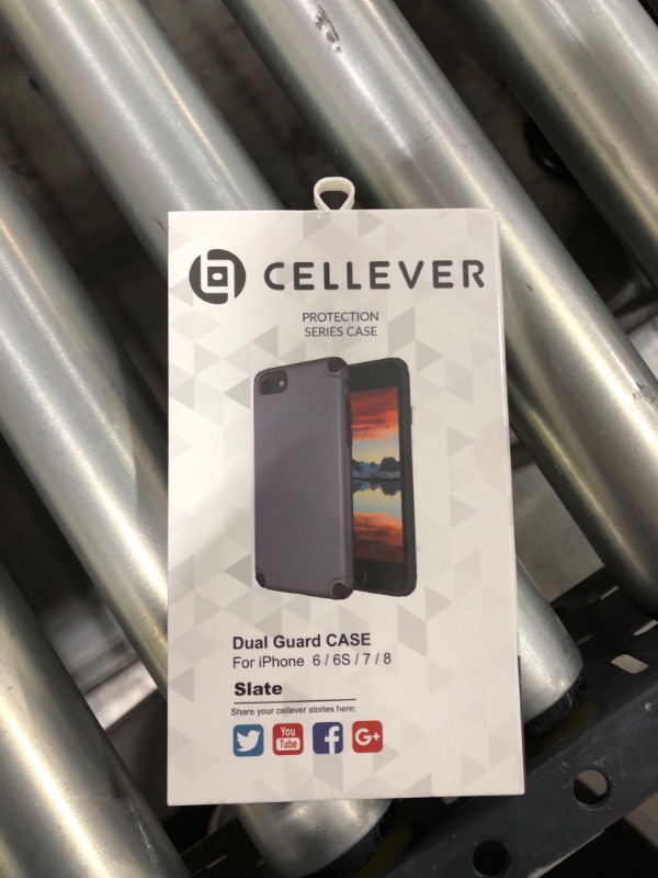 Photo 2 of FACATORY SEALED. CellEver Compatible with iPhone 6 / 6s Case, Dual Guard Protective Shock-Absorbing Scratch-Resistant Rugged Drop Protection Cover Designed for iPhone 6 / 6S (Slate)
