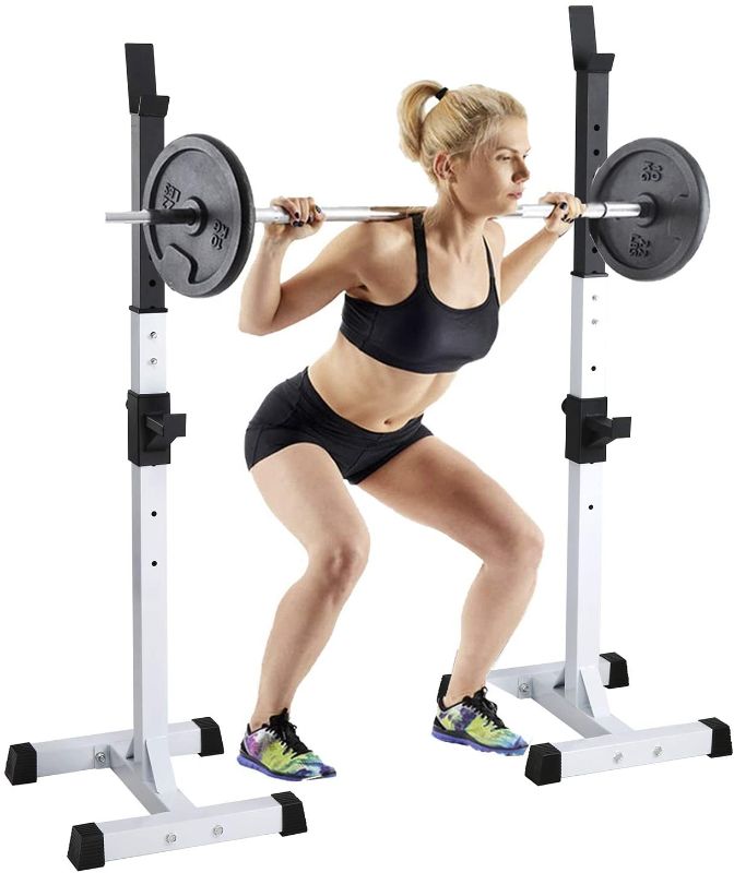 Photo 1 of YaYiYa Adjustable Squat Racks Barbell Free Bench Press Olympic Workout Weight Benches Dumbbell Fitness Racks
