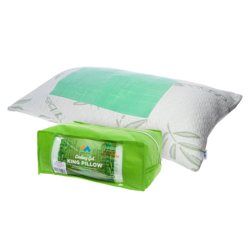 Photo 1 of Mindful Design Firm Memory Foam Pillow - Bamboo Derived Cover w/ Cooling Gel pack of 2 
