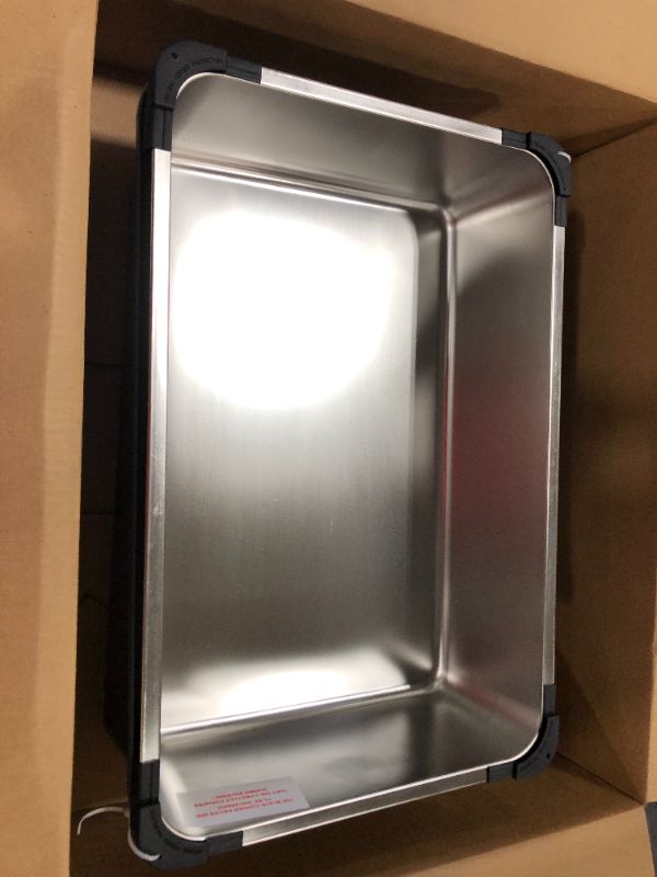 Photo 1 of 24x16 inch Metal Tray with Plastic Out Liner 