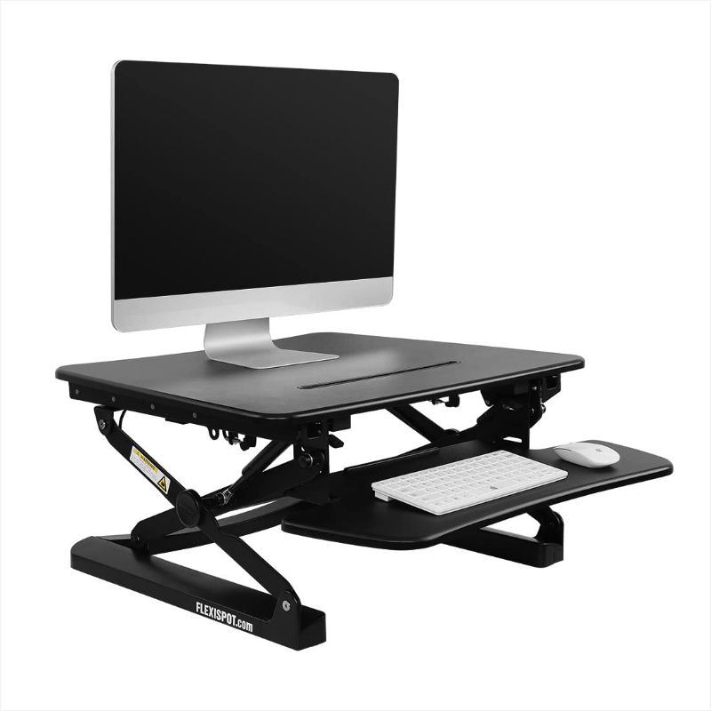 Photo 2 of FlexiSpot 27" Wide Platform Height Adjustable Standing Desk, Removable Keyboard Tray, Black (M1B)
