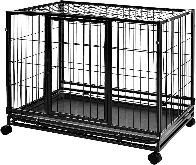 Photo 1 of Amazon Basics Heavy Duty Stackable Pet Kennel with Tray
