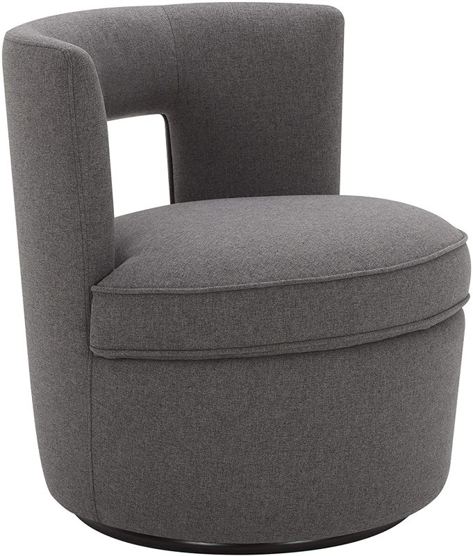 Photo 1 of Amazon Brand – Rivet Slade Contemporary Living Room Accent Swivel Chair, 27"W, Sunday Graphite
