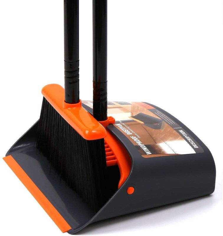 Photo 1 of Broom and Dustpan Set for Home, Dustpan and Broom Set, Broom and Dustpan Combo for Office Home Kitchen Lobby Floor Use Dustpan Broom Set

