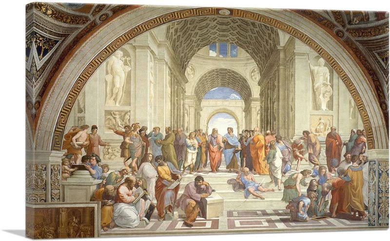 Photo 1 of ARTCANVAS School of Athens 1510 Canvas Art Print by Raphael - 40" x 26" 