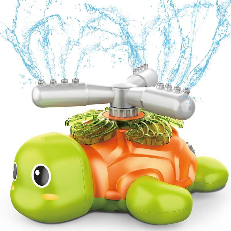 Photo 1 of 3 PACK!! Turtle Sprinkler for Yard, Spinning Water Toy for Fun Summer Play, Spray up to 17 Feet and 30-50 Feet in Diameter, Additional Hose Connector, Gift for Boys Girls 