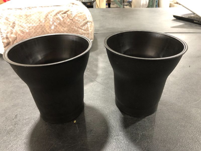 Photo 1 of 6 inch Black Flower Pot pack of 2 
NO DRAINAGE 