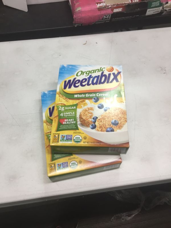 Photo 2 of 2 PACK! Weetabix Organic Whole Grain Cereal Biscuits, USDA Certified Organic, Non-GMO Project Verified, Heart Healthy, Kosher, Vegan, 14 Oz Box