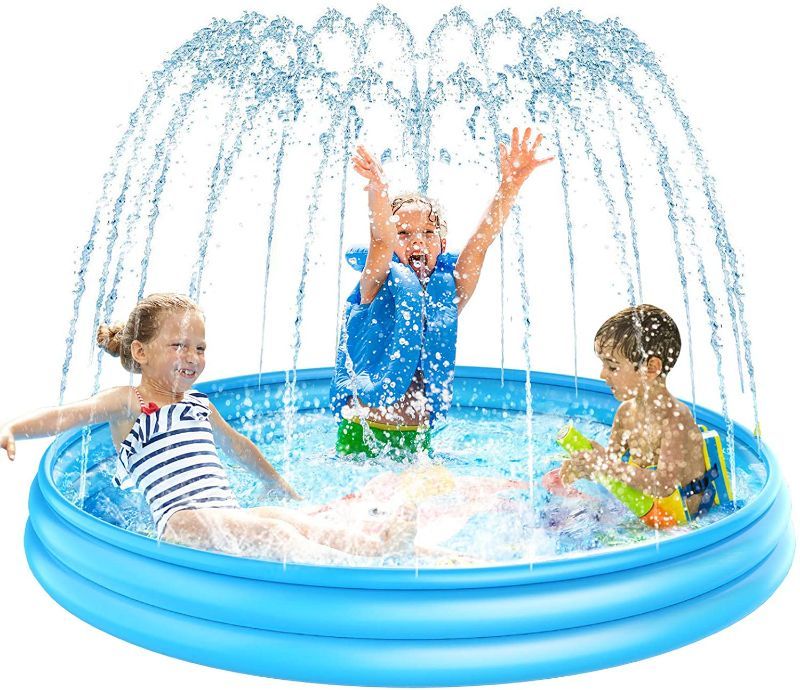 Photo 1 of Splash Pad Sprinkler for Kids, Inflatable Splash Swimming Pool