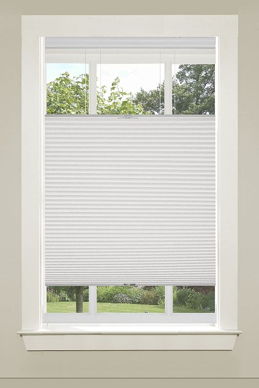 Photo 1 of Achim Home Furnishings Top-Down Cordless Honeycomb Cellular Pleated Shade, 33 by 64", White (CSTD33WH06)
