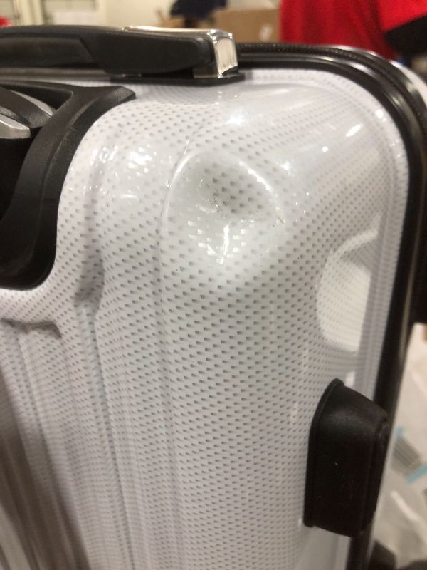 Photo 9 of Coolife Luggage Expandable Carry on (white grid new, S(20in)_carry on)