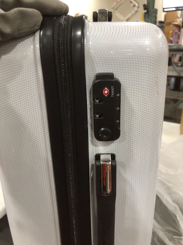 Photo 6 of Coolife Luggage Expandable Carry on (white grid new, S(20in)_carry on)