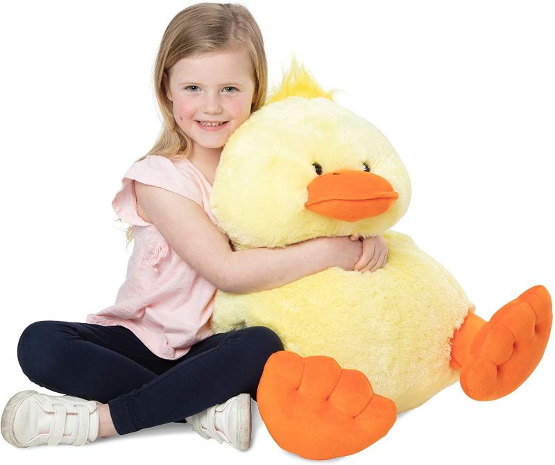 Photo 1 of Melissa & Doug Jumbo Yellow Ducky Stuffed Plush Animal (20 Inches Tall)
