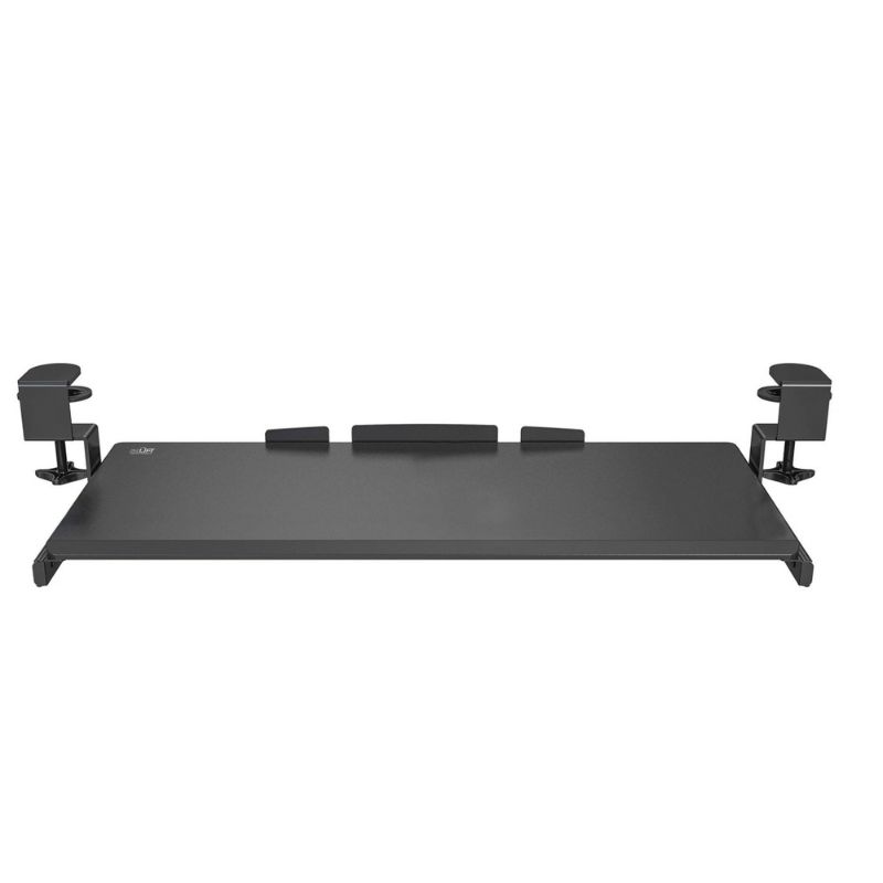 Photo 1 of Seville Classics AIRLIFT 360 Clamp-on Extra-Wide Under Desk Sliding Ball-Bearing Keyboard Tray, Black