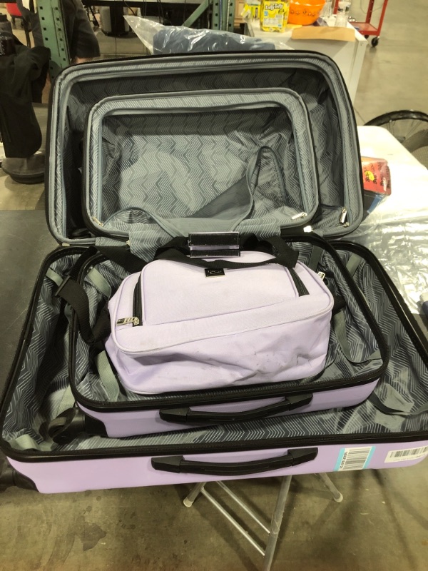 Photo 2 of Travelers Club Midtown Hardside 4-Piece Luggage Travel Set, Lilac

