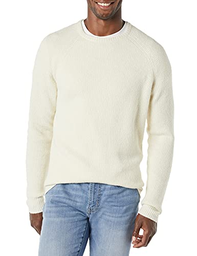 Photo 1 of Amazon Essentials Men's Long-Sleeve Soft Touch Crewneck Sweater, Ivory, X-Large
