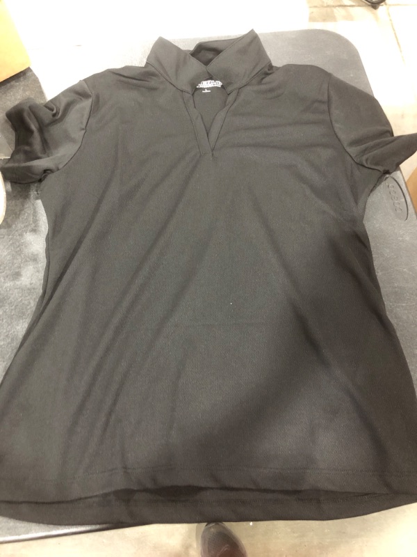 Photo 1 of Women's Dri-Equip Short Sleeve Polo Black Shirt Size-Large