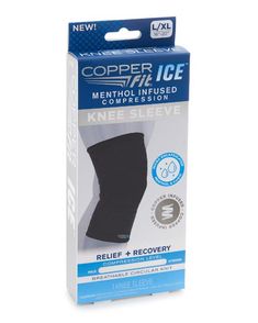 Photo 1 of Copper Fit Ice Knee Sleeve Infused with Cooling Action and Menthol - L/XL
