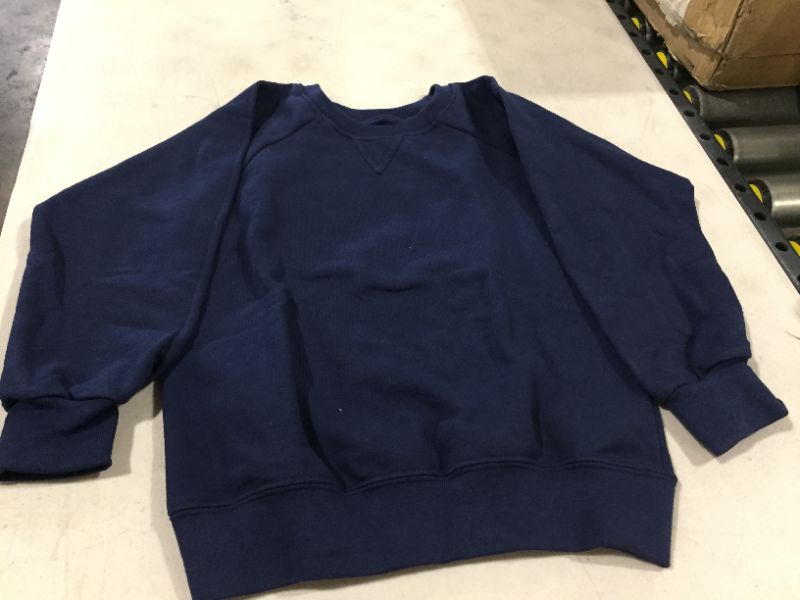 Photo 2 of Hanes Boy's Big Cotton Crewneck Fleece Closure Sweatshirt (XS 4-5)
