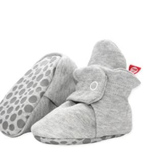 Photo 1 of Zutano Organic Cotton Baby Booties With Gripper Soles, Soft Sole Stay-on Baby Shoes

