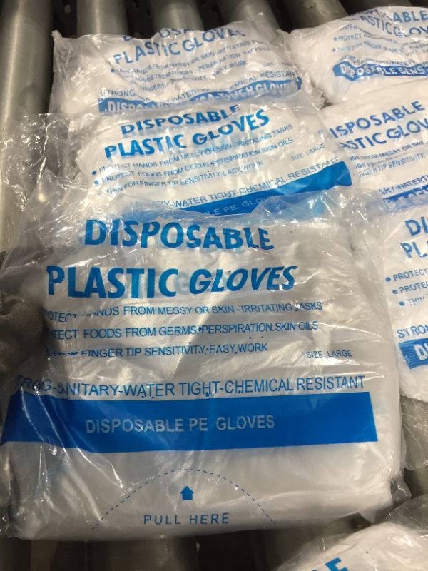 Photo 3 of 200 PACK Food Handling Disposable Gloves LARGE 