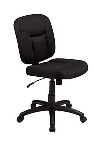 Photo 1 of Amazon Basics Upholstered, Low-Back, Adjustable, Swivel Office Desk Chair