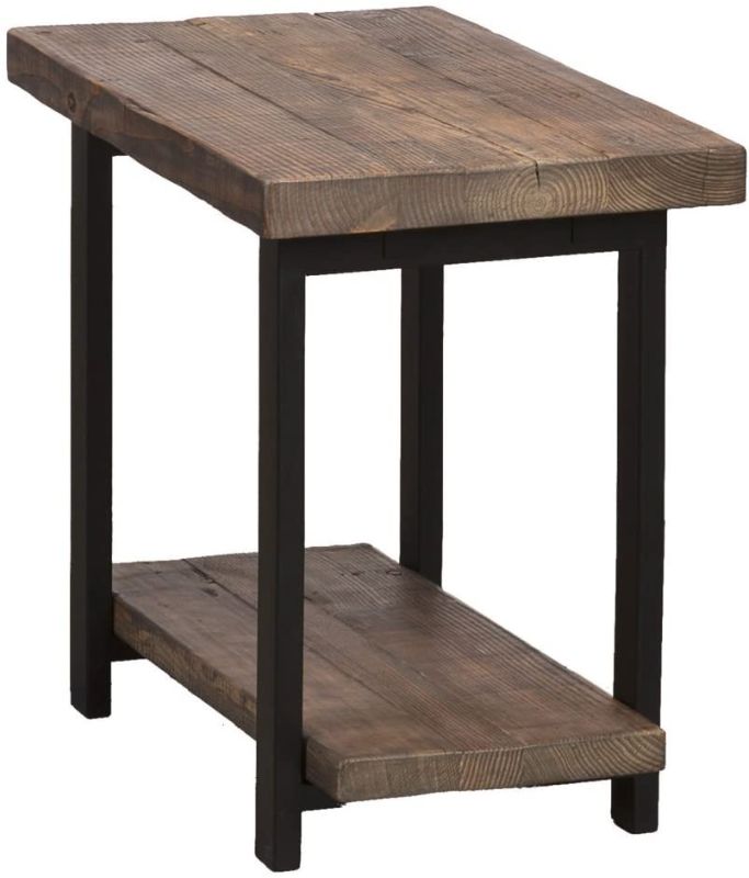 Photo 1 of Alaterre Furniture Pomona Metal and Wood End Table in Brown
