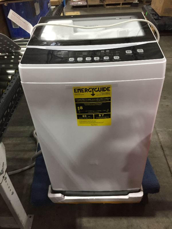 Photo 3 of 20.3 in. 1.6 cu. ft. Portable Top Load Electric Washing Machine in White