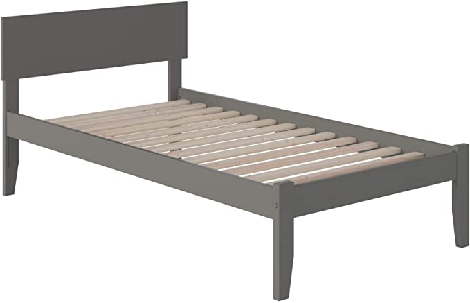 Photo 1 of Atlantic Furniture Orlando Platform Bed with Open Foot Board, Twin XL, Grey
