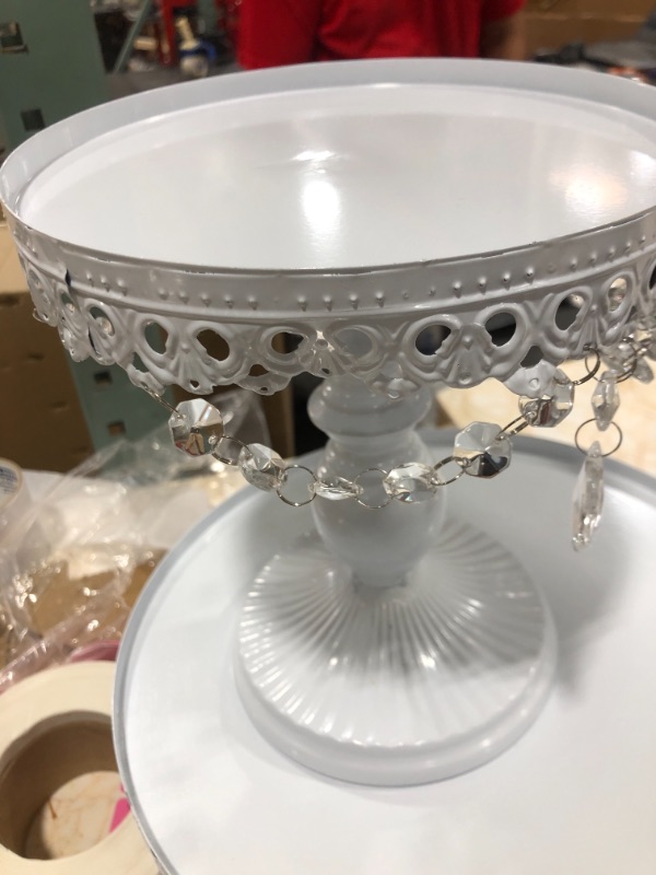Photo 5 of 3-Piece Crystal Cake Stand Set (White)
