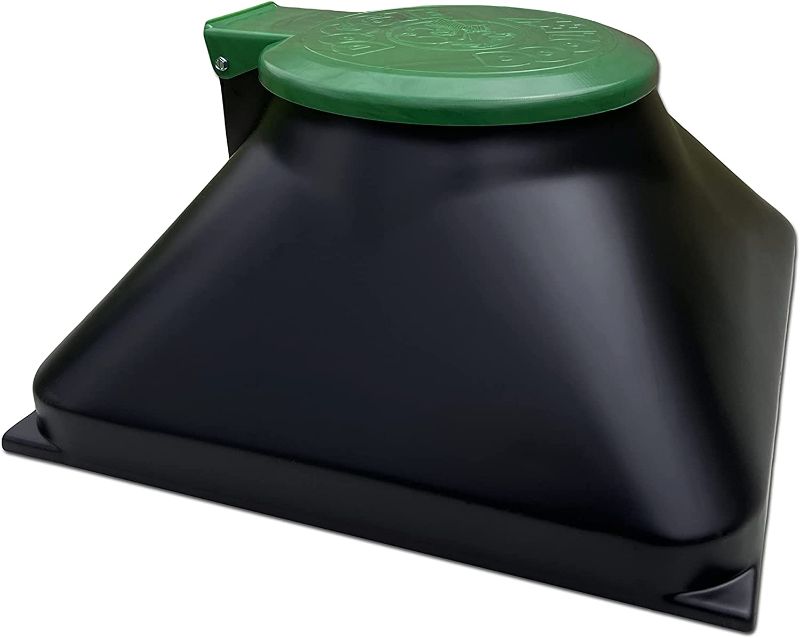 Photo 1 of Doggie Dooley "The Original In-Ground Dog Waste Disposal System, Black with Green Lid (3800X), 1 Count (Pack of 1)
