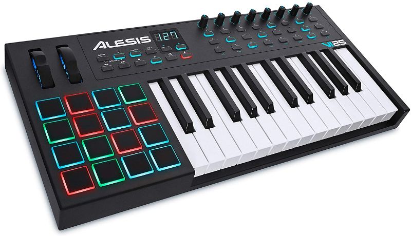 Photo 1 of Alesis VI25 | 25-Key USB MIDI Keyboard Controller with 16 Pads, 16 Assignable Knobs, 48 Buttons and 5-Pin MIDI Out Plus Production Software Included