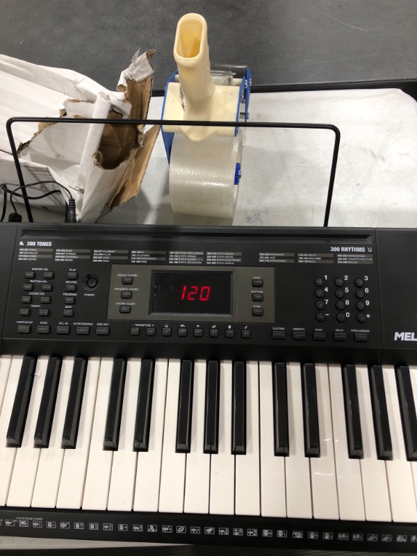 Photo 3 of Alesis Melody 61 Key Keyboard Piano with 300 Sounds, Speakers, Digital Piano Stand, Bench, Headphones, Microphone, Music Lessons and Demo Songs
