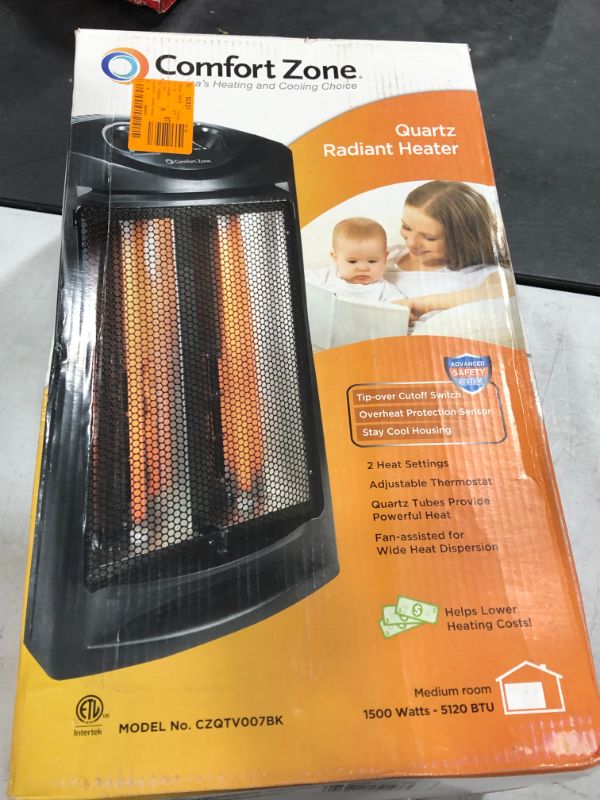 Photo 3 of Comfort Zone Quartz Radiant Tower Heater