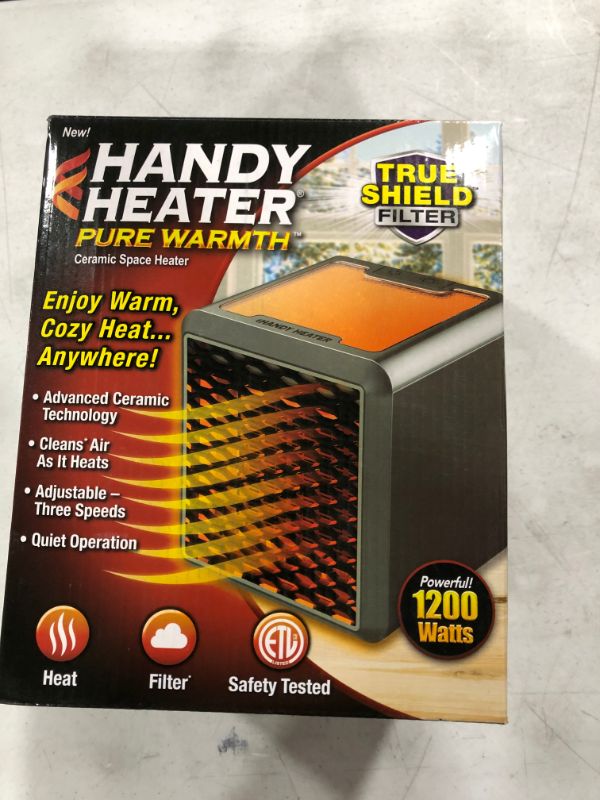 Photo 1 of Handy Heater 1200 Watt Pure Warmth Ceramic Space Heater