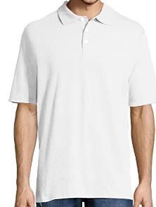 Photo 1 of Hanes mens X-Temp Performance Polo Shirt,White Size S