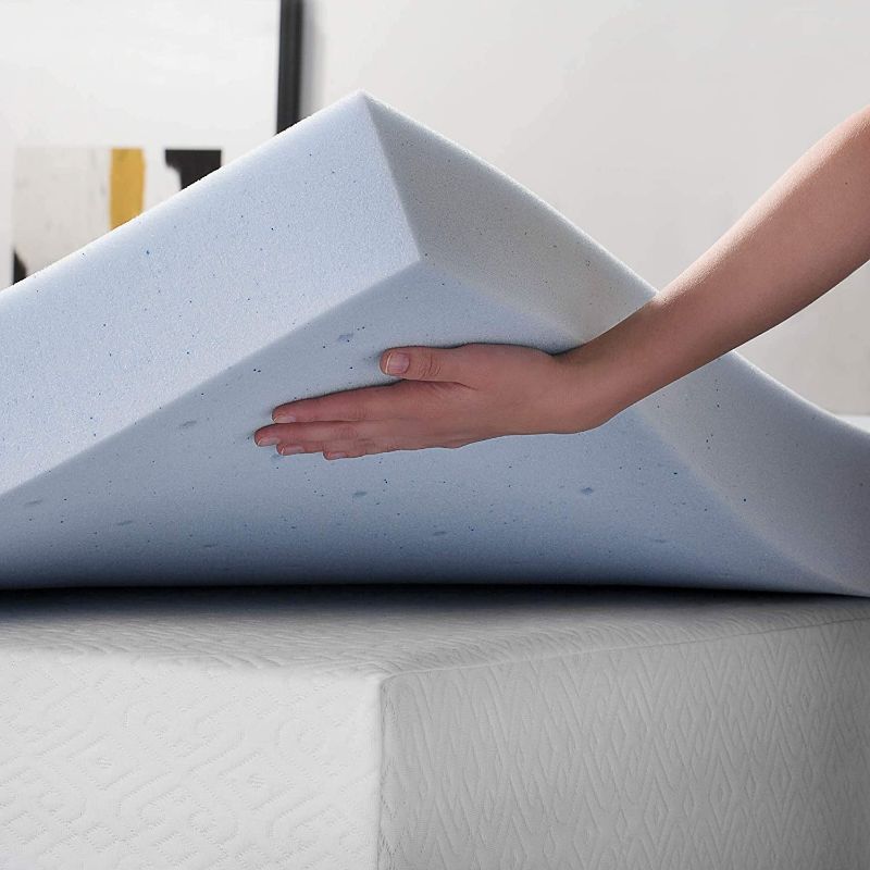 Photo 1 of 4 Inch Gel Memory Foam Mattress Topper-Ventilated Design-Ultra Plush FULL