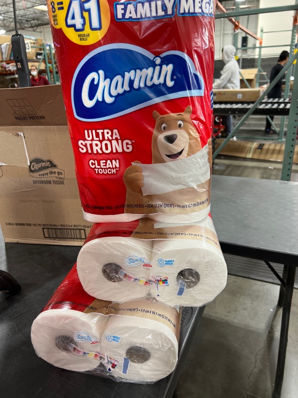 Photo 1 of  3 packs of 8 Charmin ultra strong 