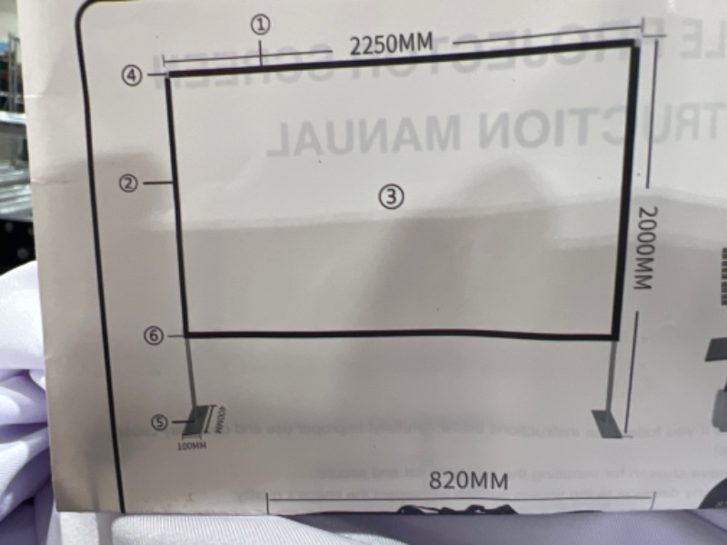 Photo 1 of Portable Projector Screen 2250mmx2000mm