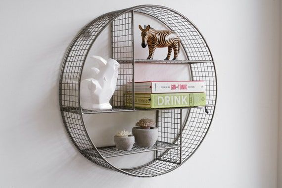 Photo 1 of DANTE Gold Round Circular Floating Shelf Geometric Wall Decor