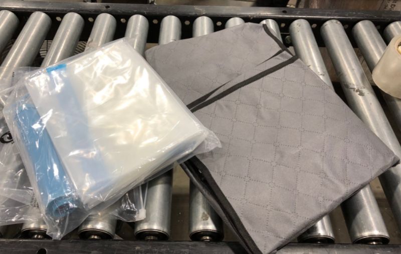 Photo 2 of  Under Bed Storage Bags | 2-Pack Underbed Clothing Organizer  [Dark Grey] WITH AIR PUMP